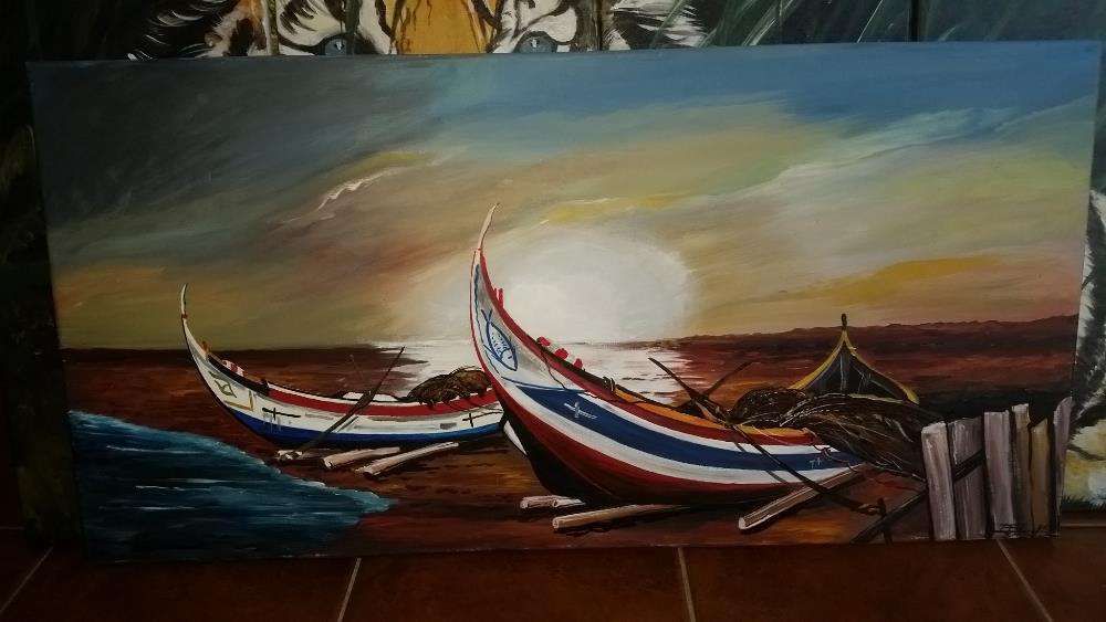 Pinturas a Oleo paisagens mar barcos etc