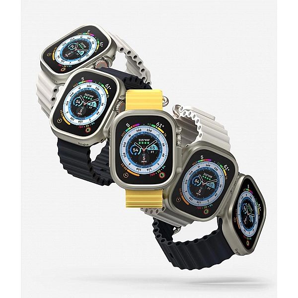 Ringke Slim 2-Pack Apple Watch Ultra 1 / 2 (49 Mm) Clear & Titanium Gr