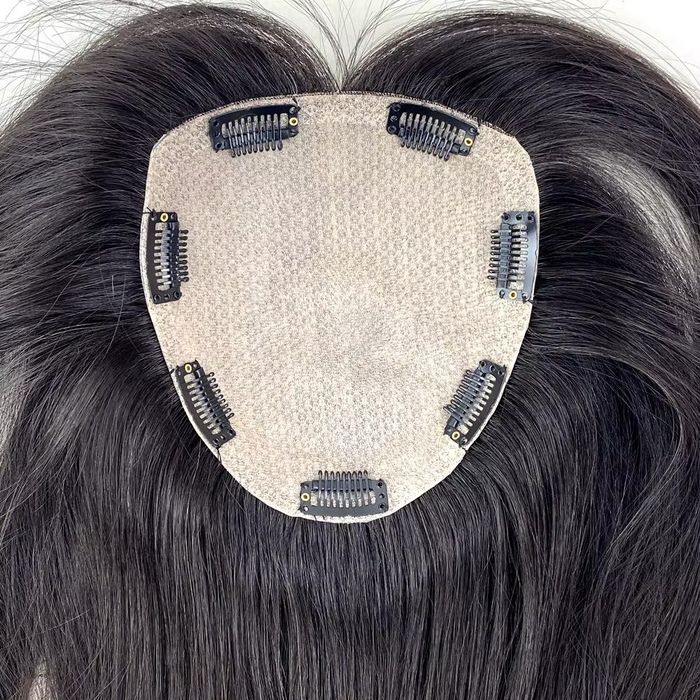 gęsty i długi topper z włosów dziewiczych europejskich czarny brąz