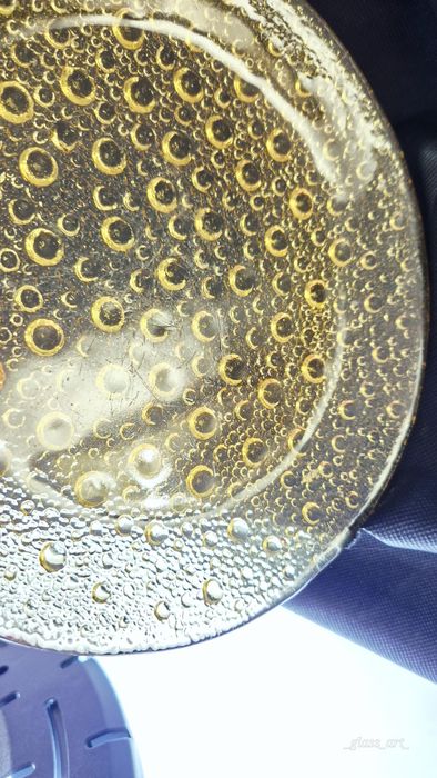 Talerz asteroid Drost,  stare kolorowe szkło Ząbkowice PRL
