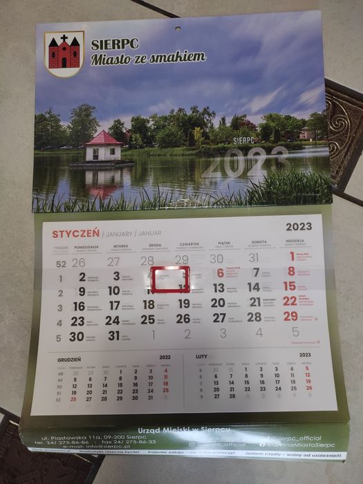Sierpc kalendarz na ścianę rok 2023