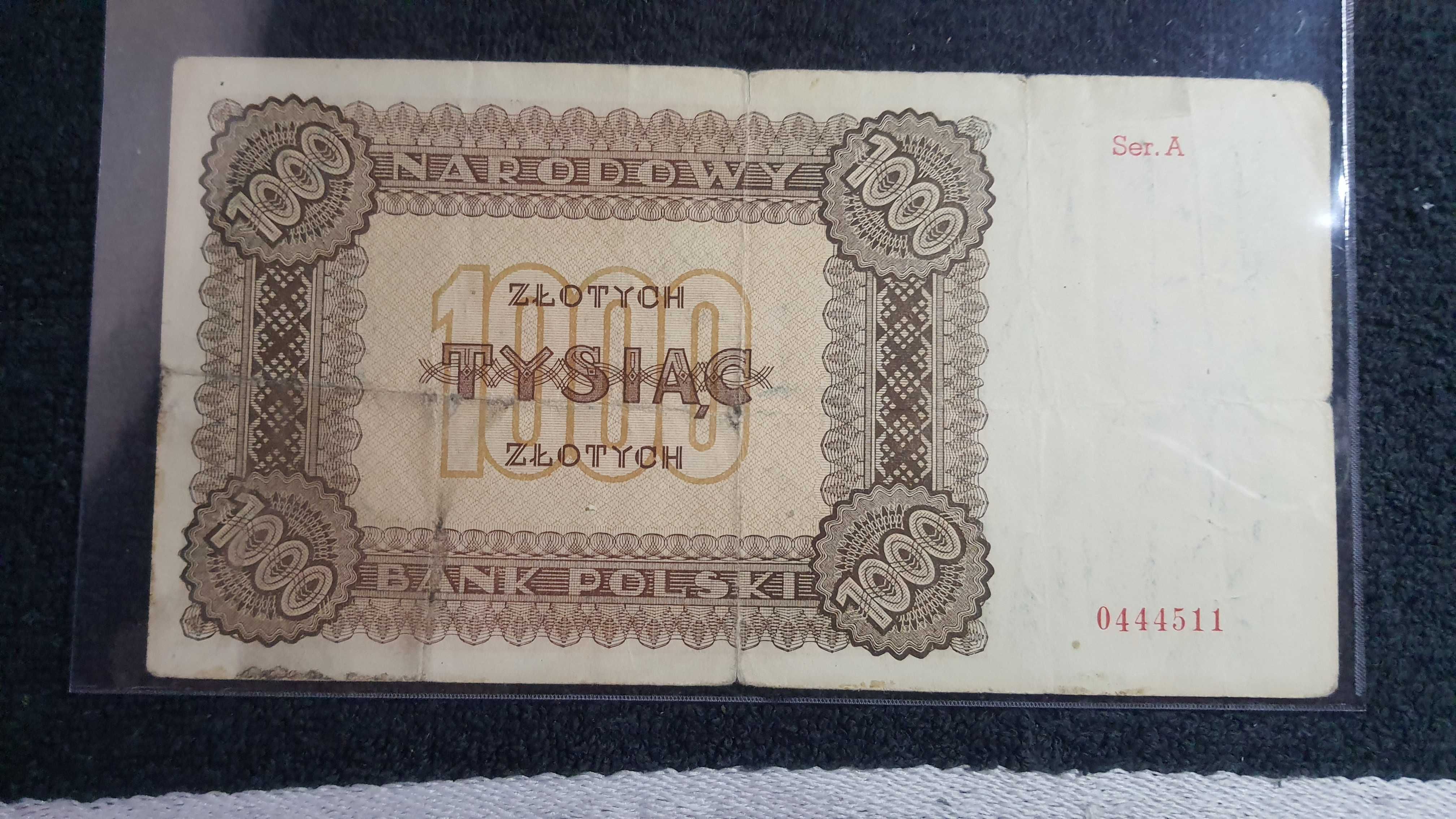 RARYTAS ! 1000 zł 1945 s. A ! RARYTAS ! (2)