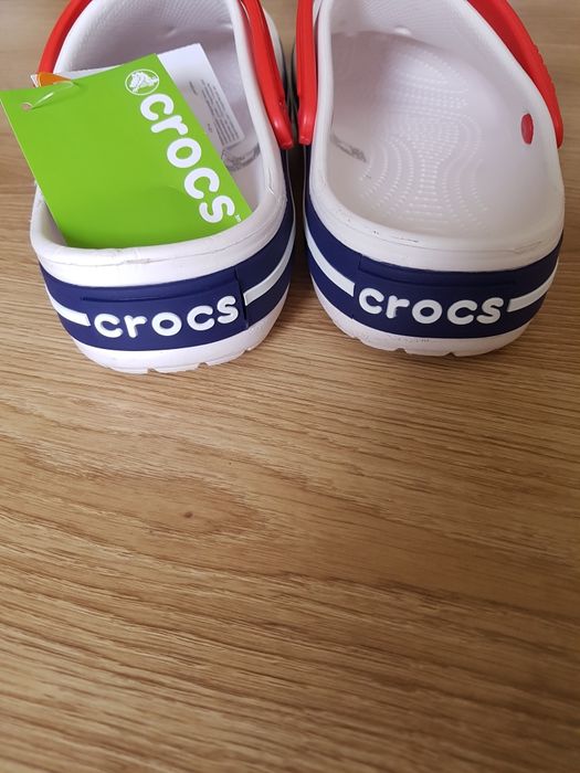 NOWE gumowe klapki CROCS białe 40/41 wkładka 26cm