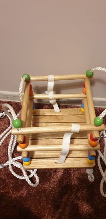 Huśtawka drewniana regulowana zabezpieczenie