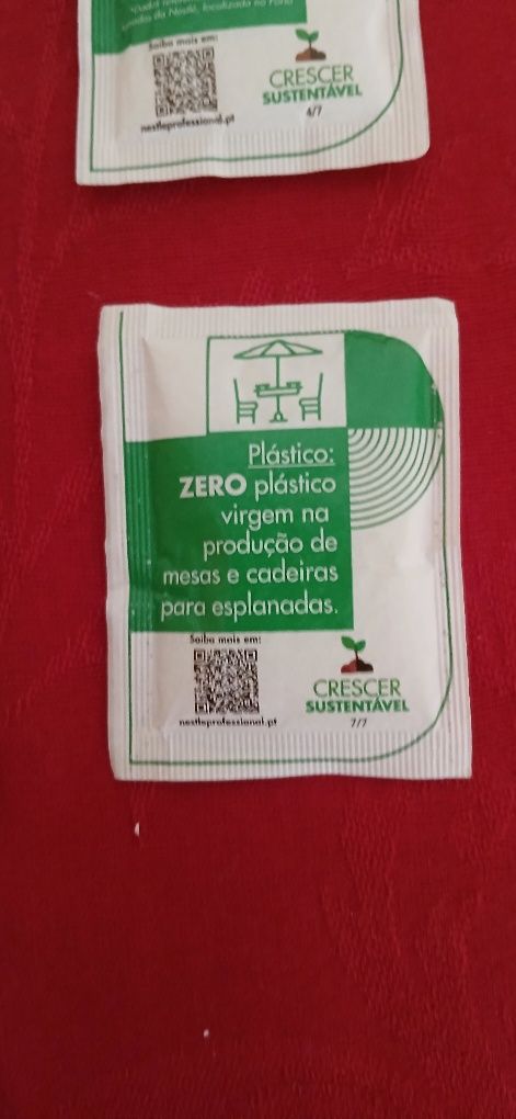 Pacotes de açúcar Crescer Sustentável