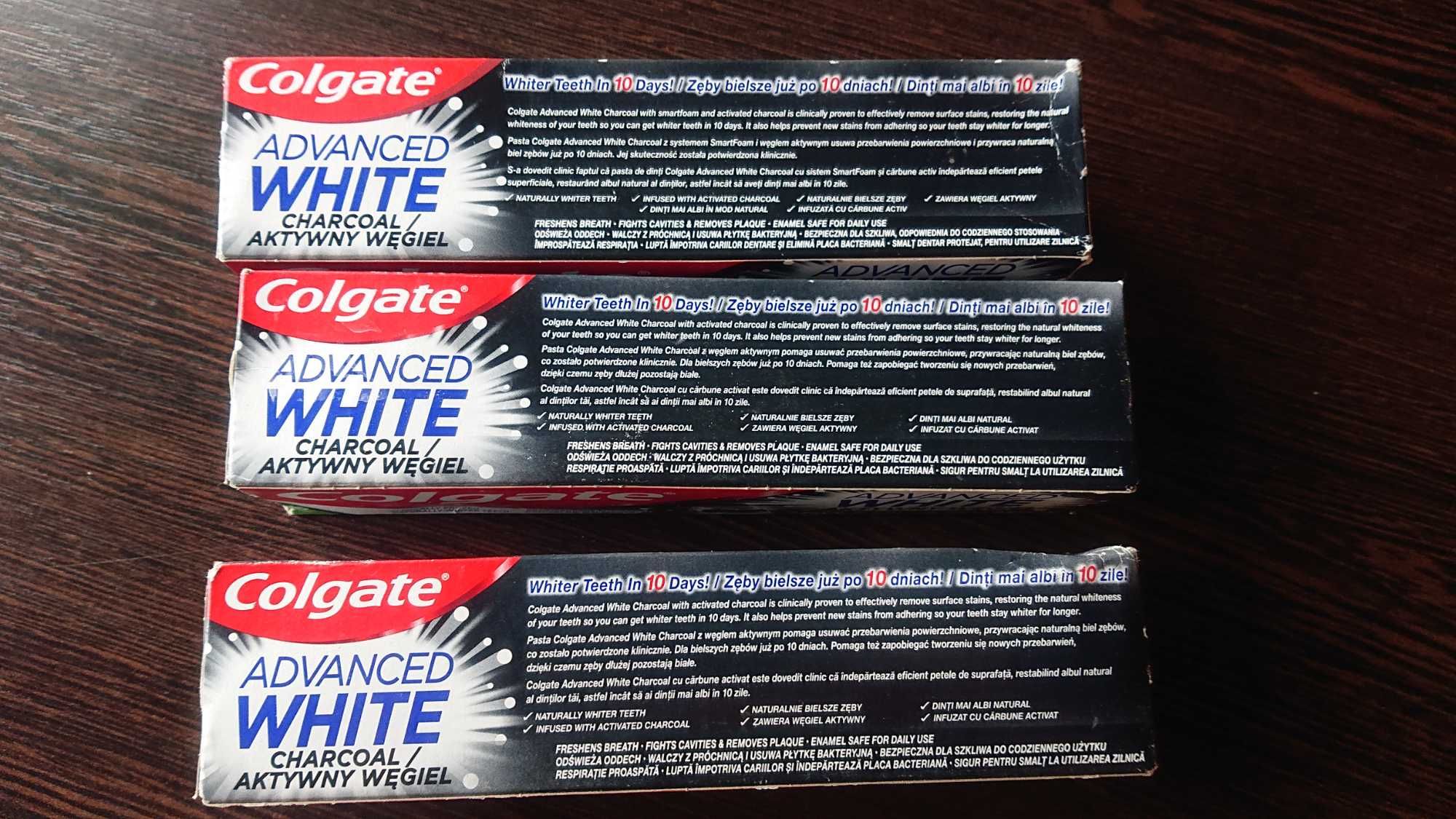 3xColgate Aktywny węgiel/Advanced white charcoal/100 ml/pasta do zębów