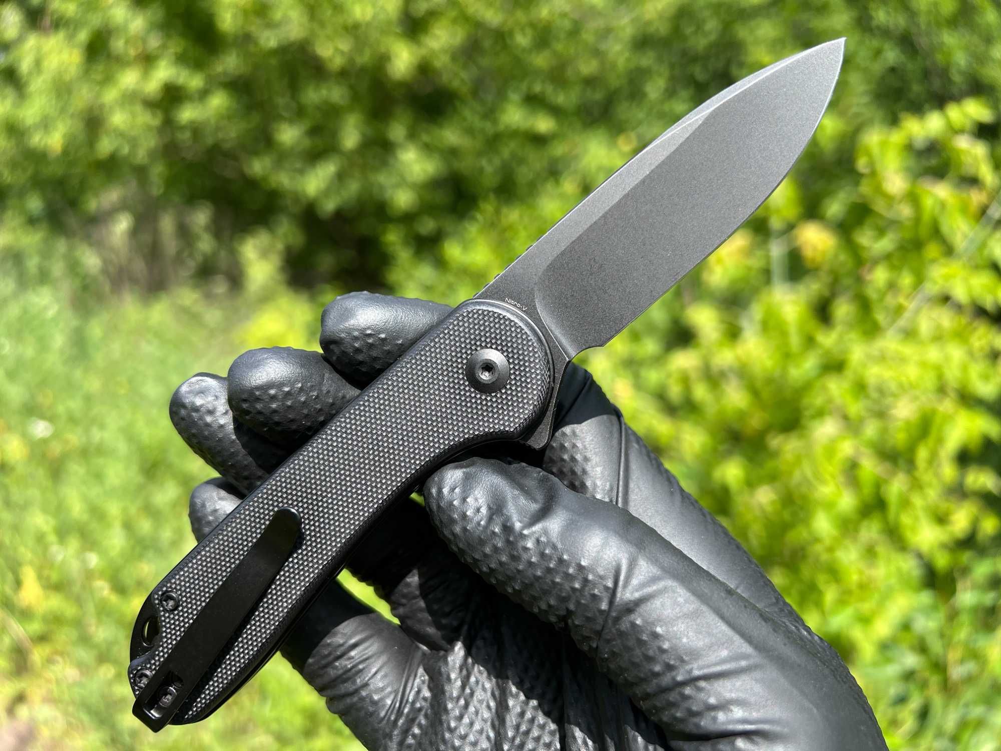 Складний ніж Civivi Elementum II Button Lock Black/Green G-10