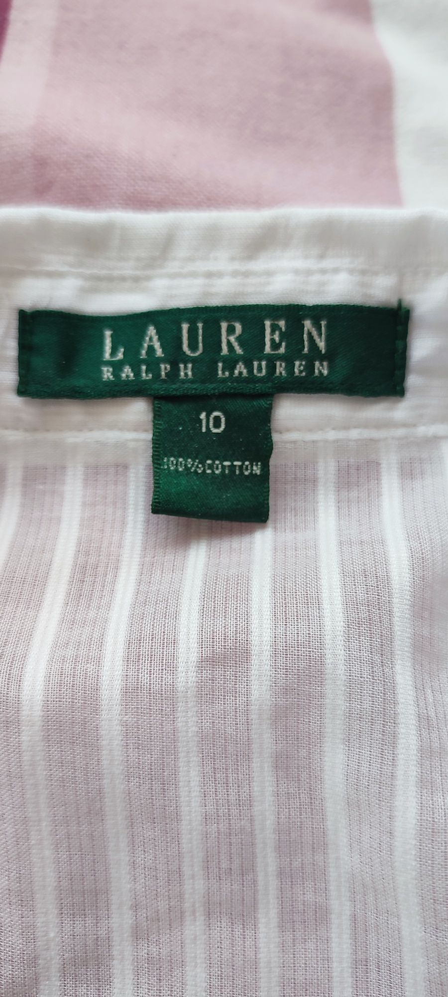 Ralph Lauren_bluzka bawełniana, z żabotem, rozmiar M