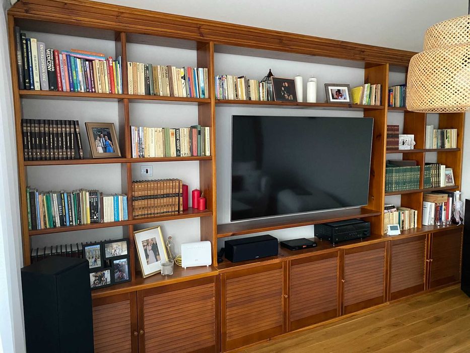 Meble drewniane, biblioteka, ścianka do salonu