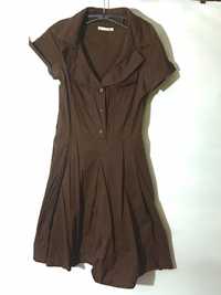 Sukienka Reserved brązowa czekolada 38