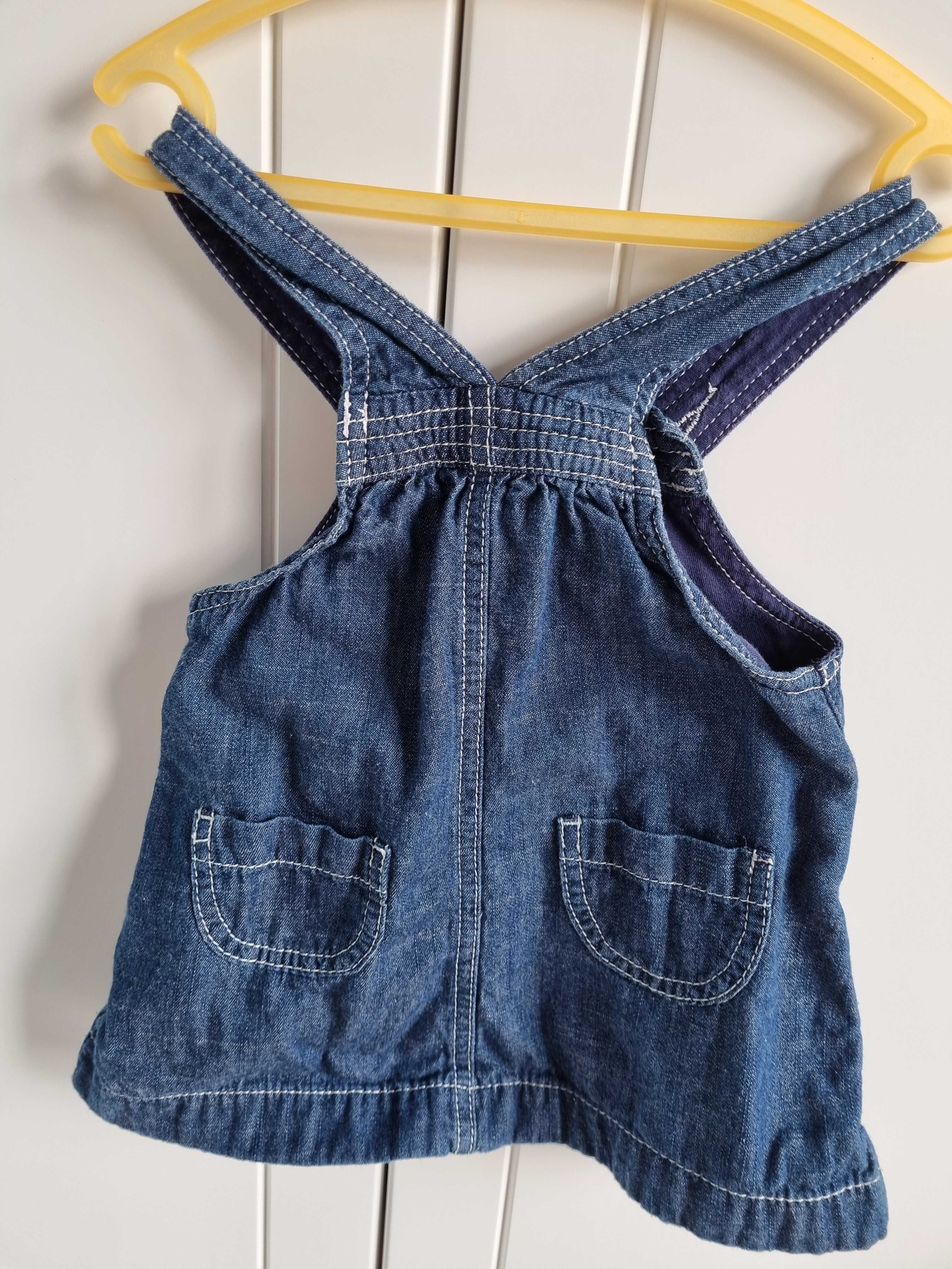 Sukienka ogrodniczka jeans 12-18m F&F