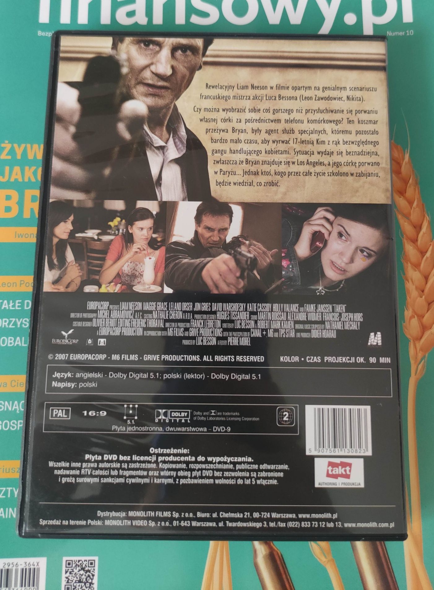 Uprowadzona (Taken) (DVD) Pierre Morel, L.Besson polski lektor film