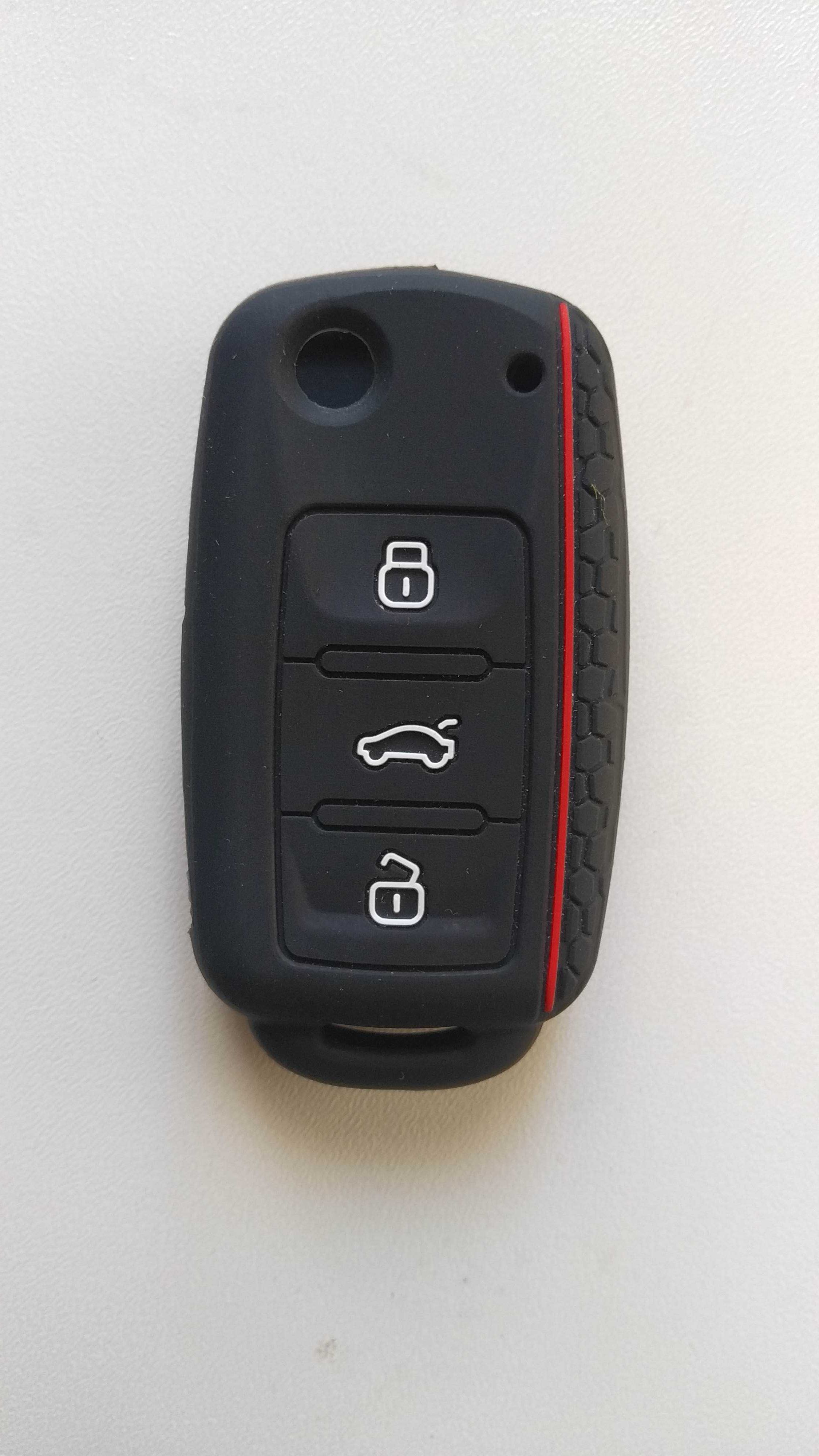 Чохол чехол силіконовий на ключ для Skoda, Volkswagen, Seat