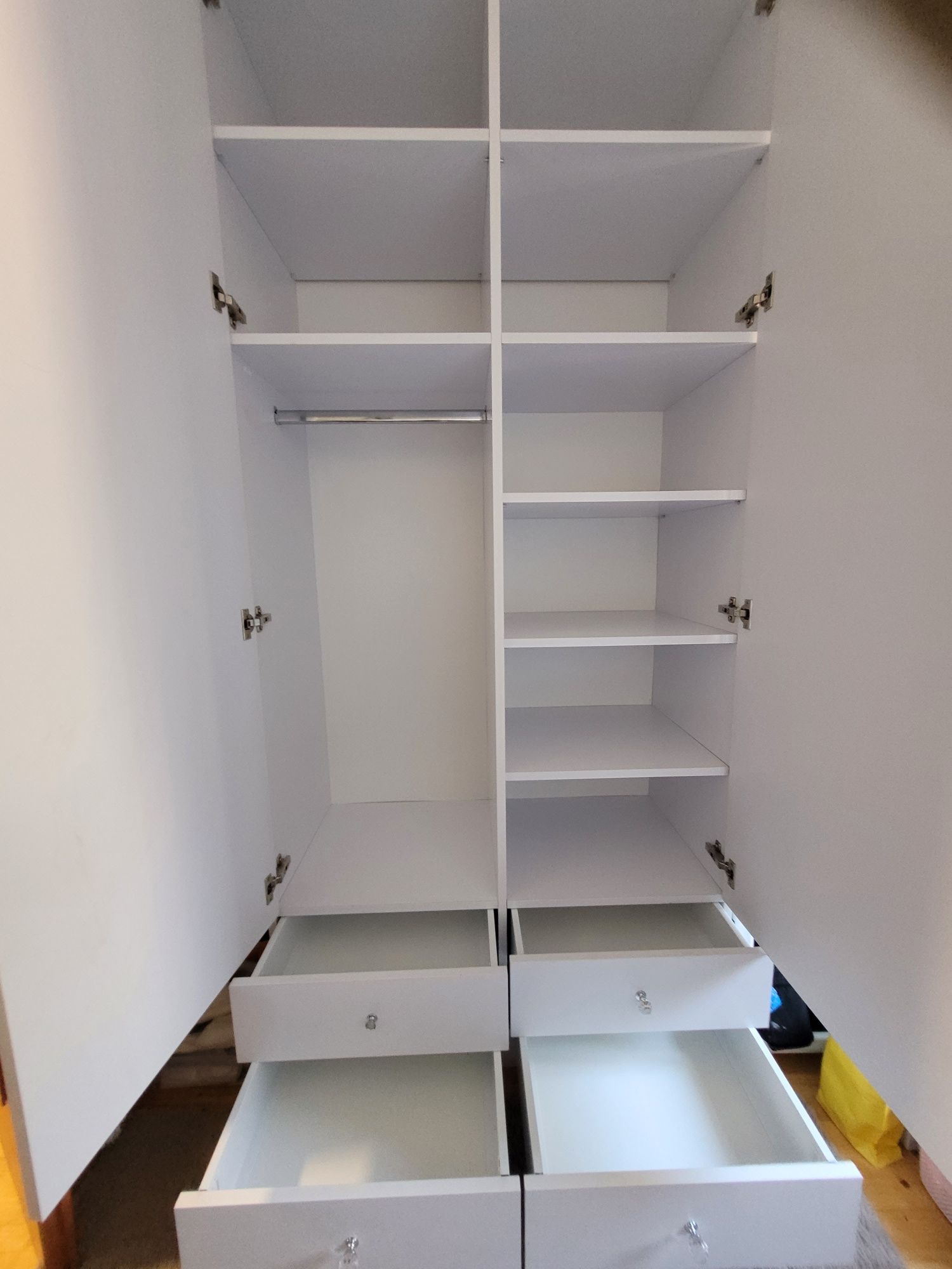 Szafa biała dziewczęca lustro  100x220 cm 49 głębokość