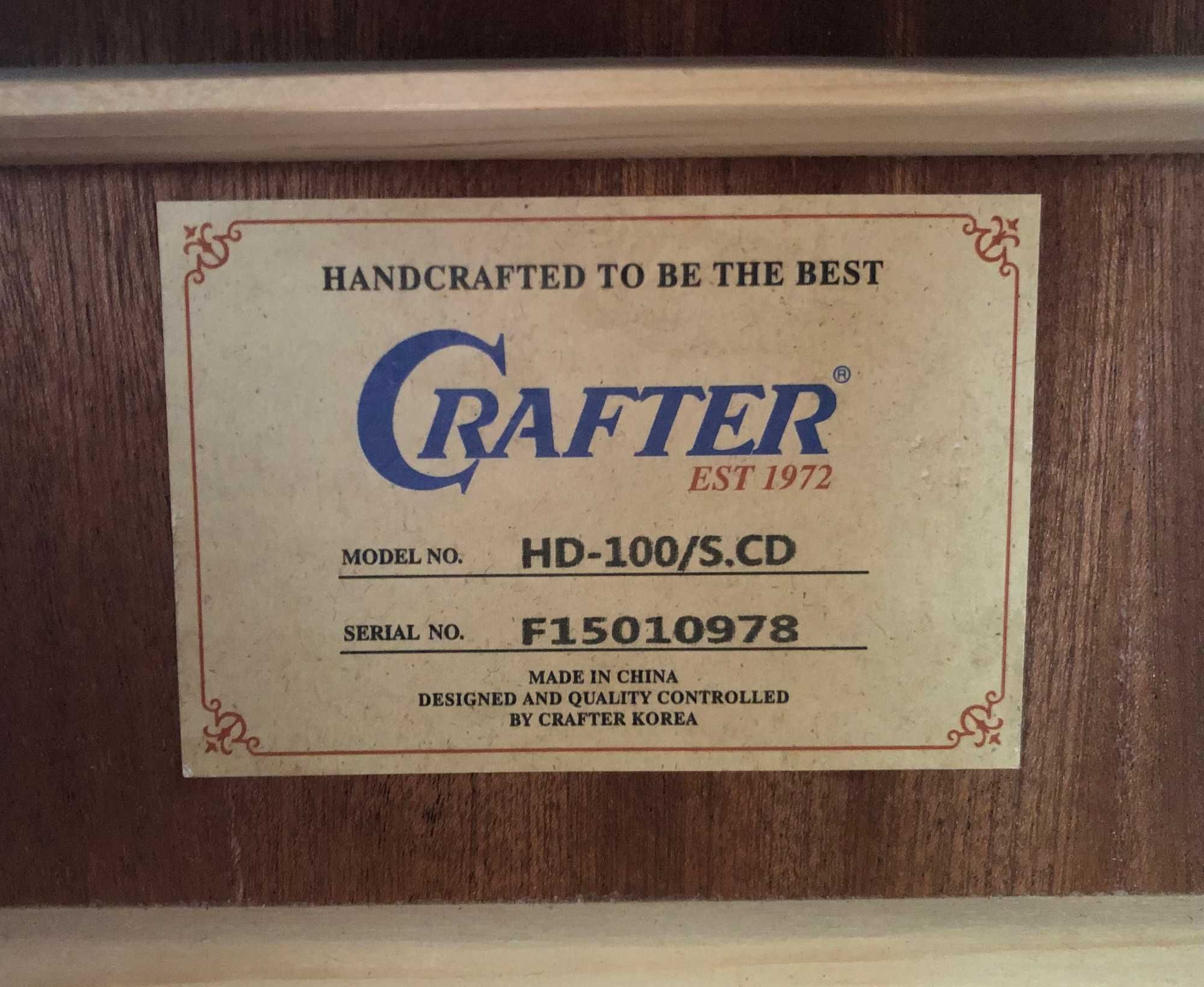 Gitara akustyczna Crafter HD-100/S.CD z pokrowcem