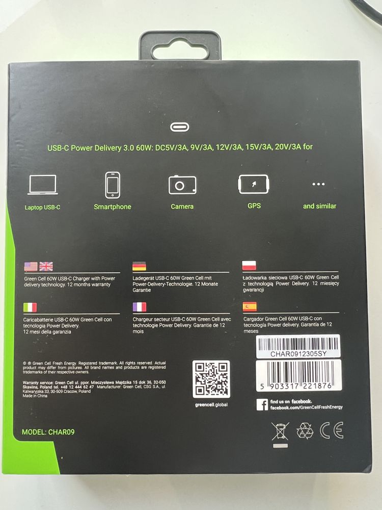 Zasilacz Green Cell 60 W CHAR09