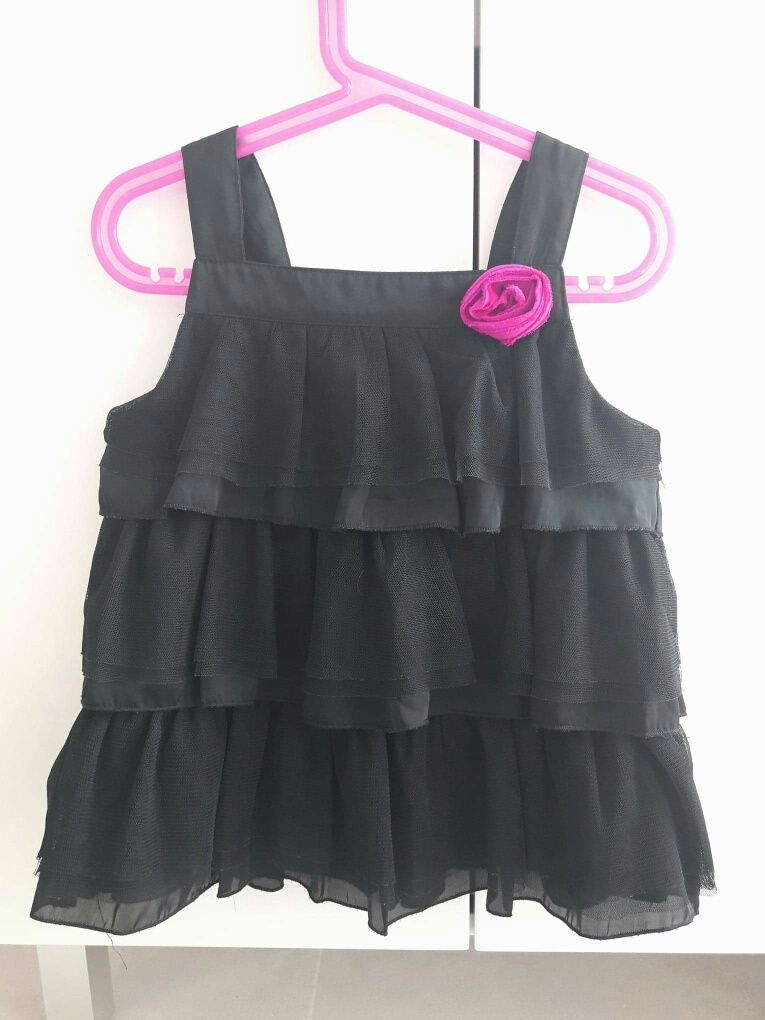 H&M bluzka tunika tiulowa 122/128