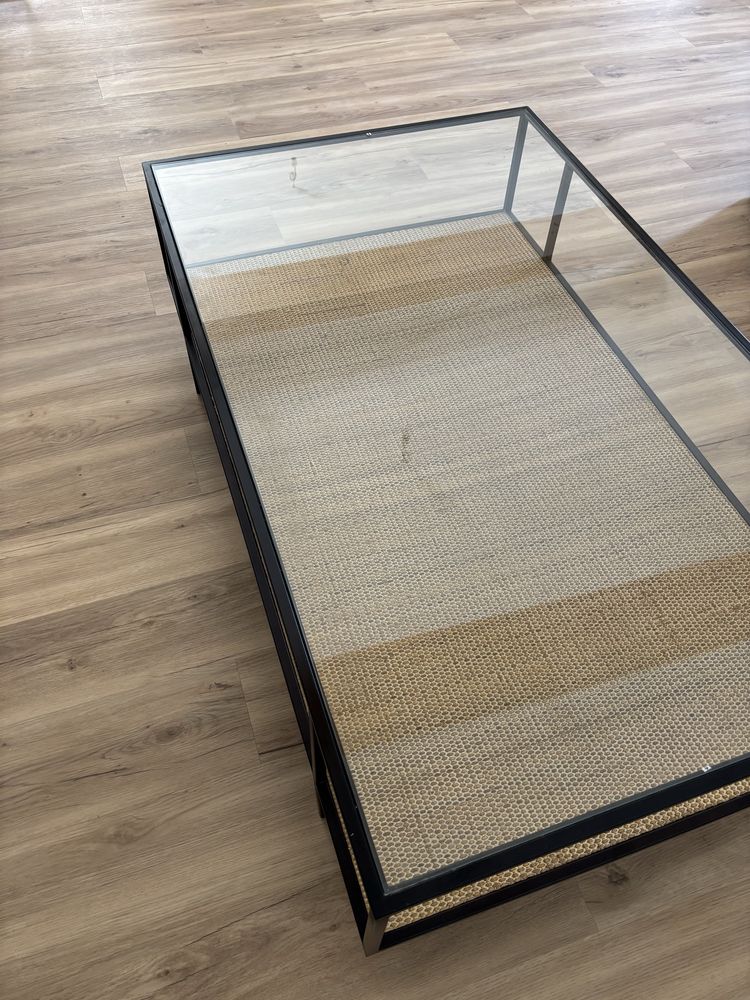 Mesa da Area em ferro e vidro