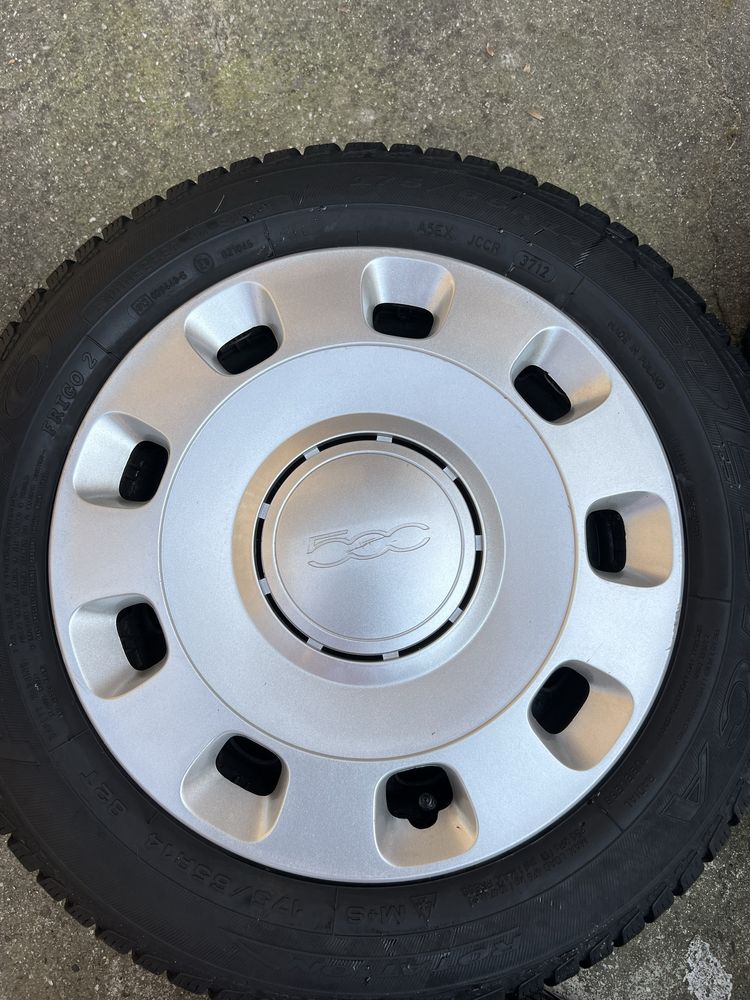 Felgi, kołpaki, opony zimowe 14” Fiat 500 175/65 R14