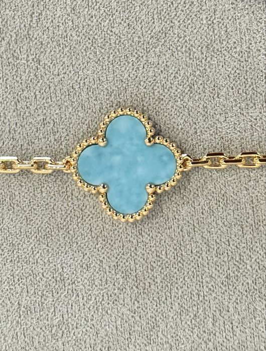 Pulseira Van Cleef & Arples (Verde Água)