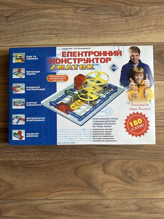 Електронний дитячий конструктор ZNATOK (Знаток) 180 схем
