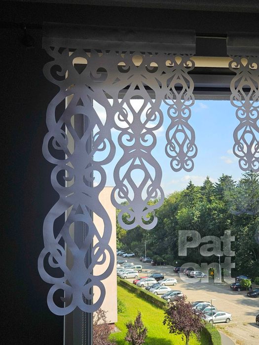 Firana panele ekranowe 60x100 cm żakardowe 2 sztuki na okno białe