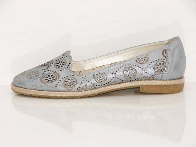 Balerinki skóra niebieskie LAMELIA 40C1162 r. 36 SALE !!!