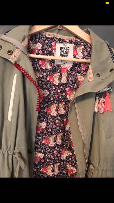 Cienka kurtka parka militarna S/M shopping center