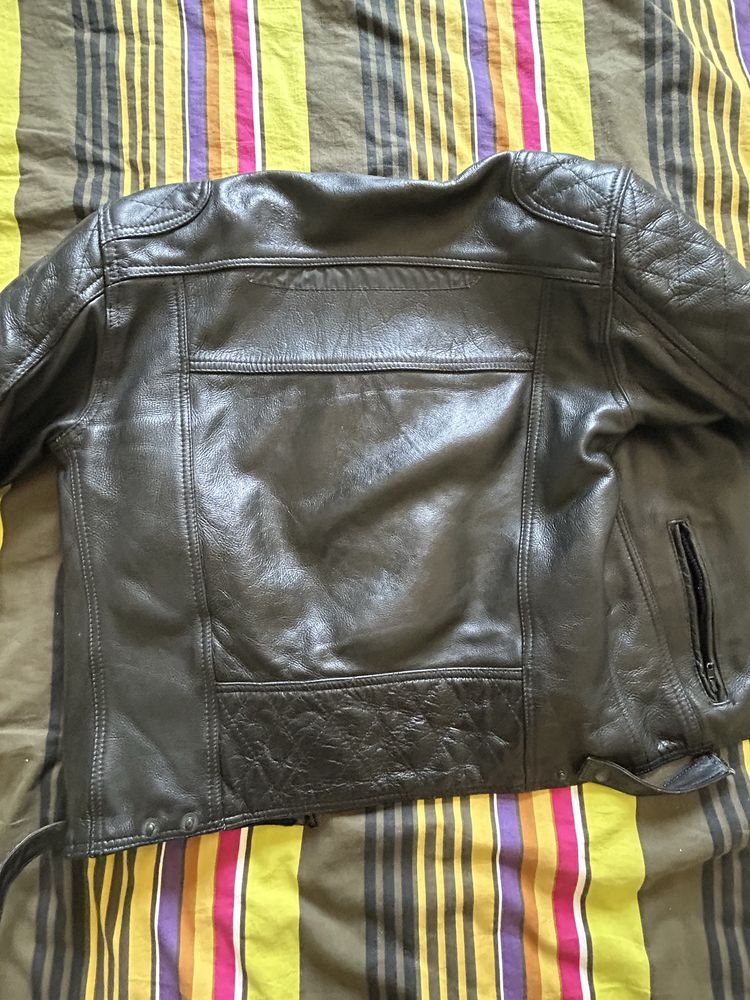Casaco motard cabedal/couro