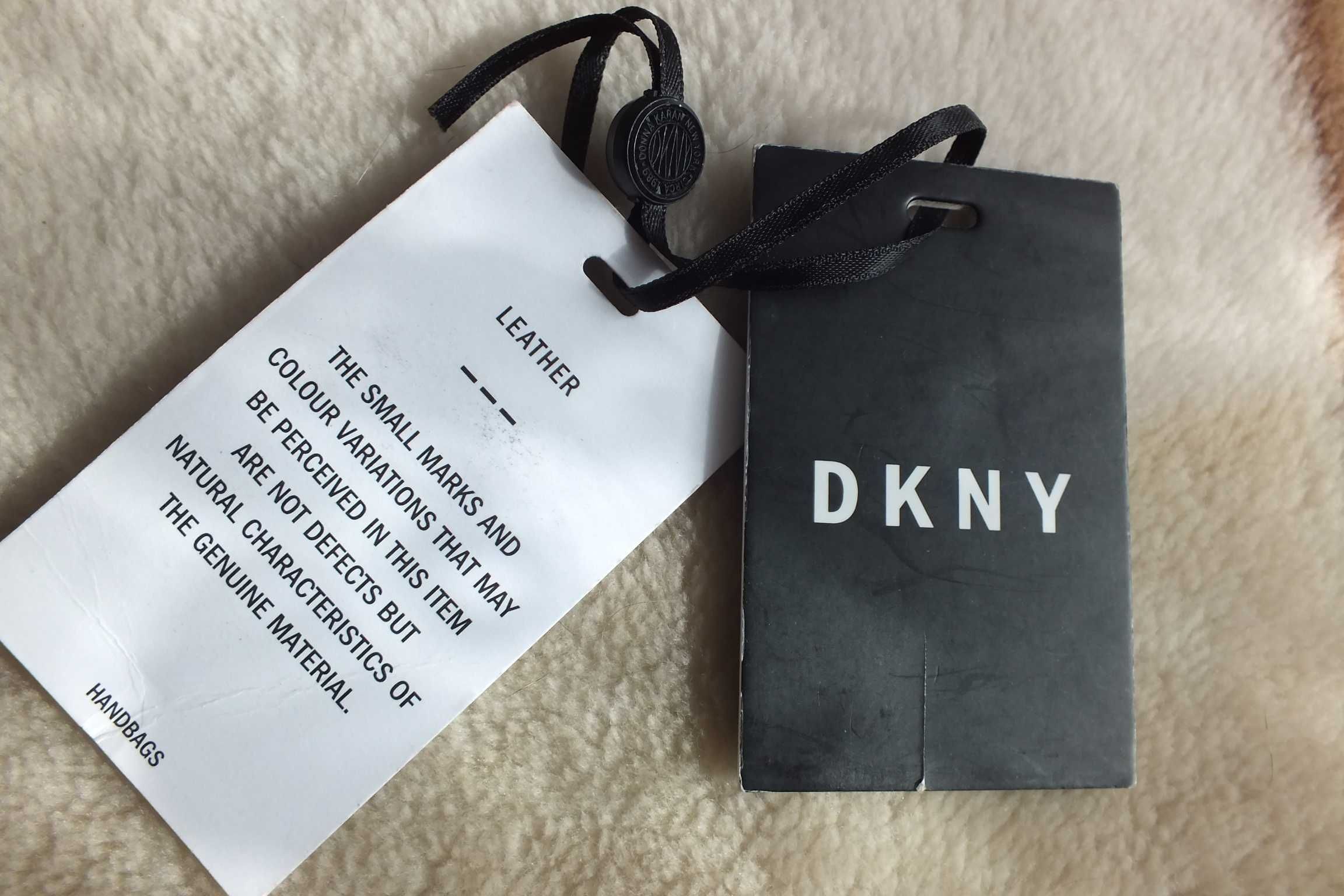 DKNY skórzana torebka na ramię worek hobo shopper wysyłka w cenie