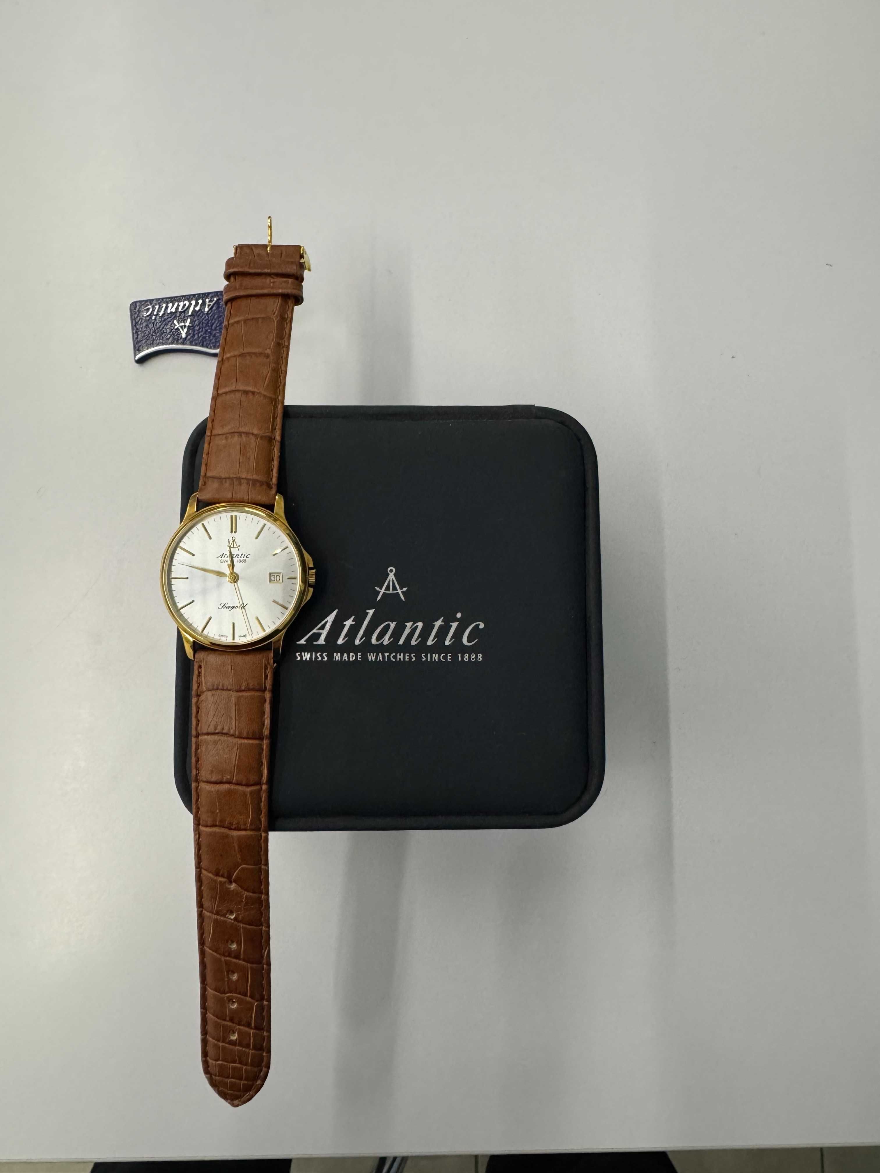 Новые Швейцарские золотые часы   ATLANTIC 95341.65.51