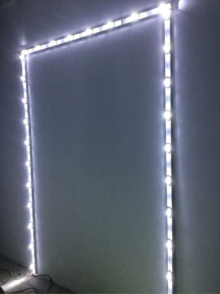 Decoracão  led usada num casamento