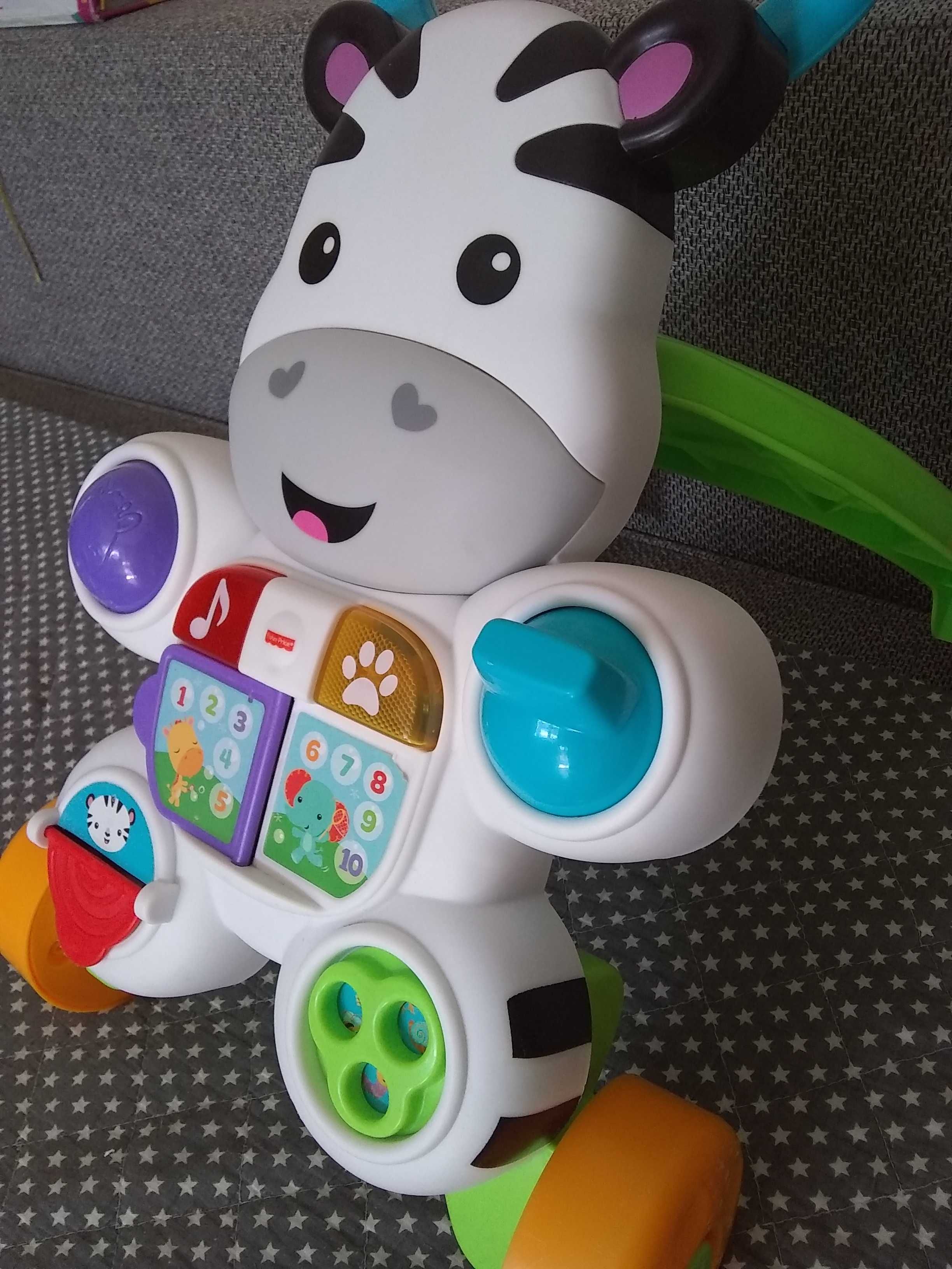 Chodzik pchacz zebra Fisher Price polska wersja językowa