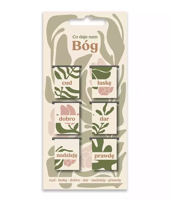 Zakładki magnetyczne z wersetami biblijnymi. Co daje nam Bóg (6 sztuk)