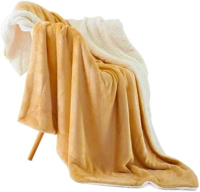 Тепла ковдра флісова Suave Sherpa Throw 150х200 см, плед на диван