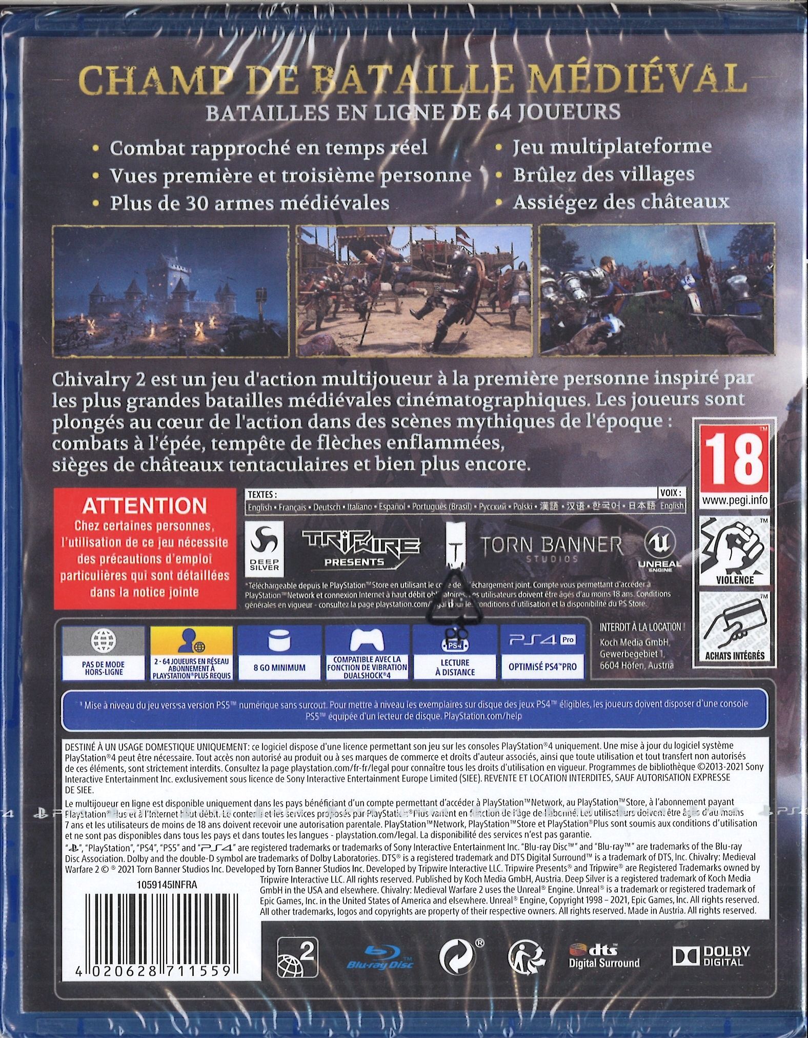 Chivalry II Day One Edition (PS4) Gra nowa w folii