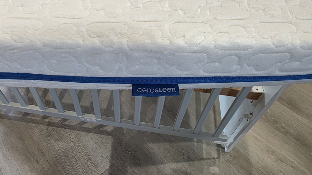Berço Trama + colchão Aerosleep Evolution + protetor Aerosleep Safe Sl
