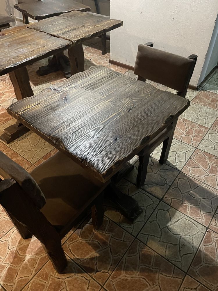 Меблі деревʼяні  барні стільці та комплект стіл+ стільці