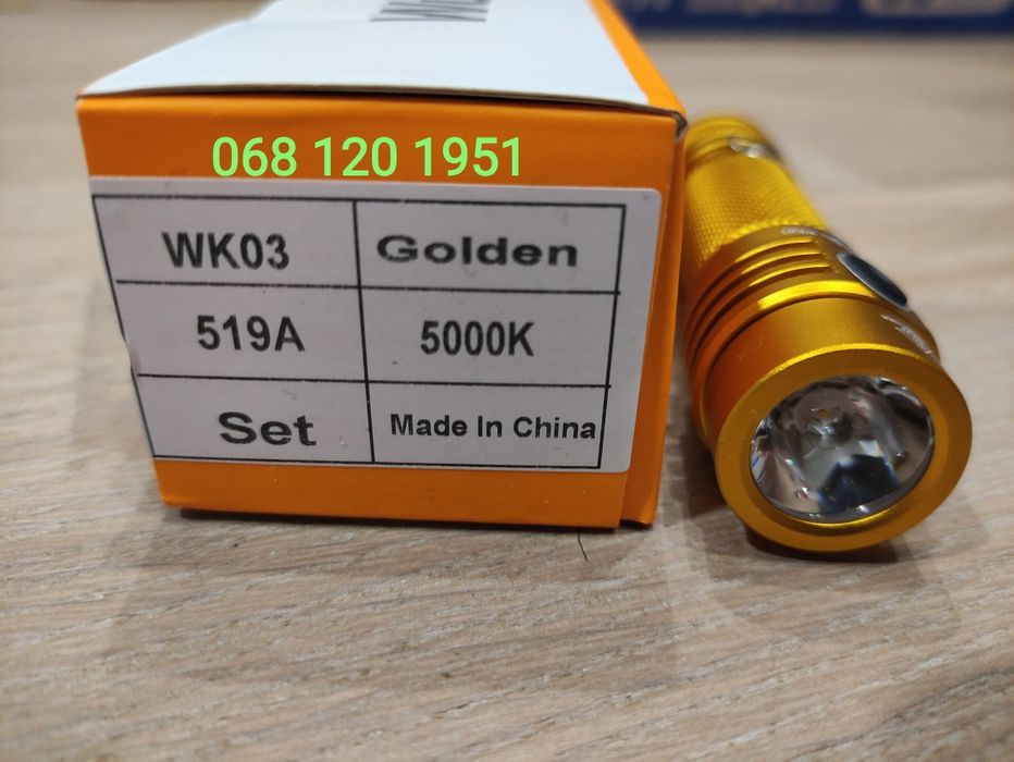 WURKKOS  wk03  BLACK  GOLDEN   Sofirn sc18 Military GREEN