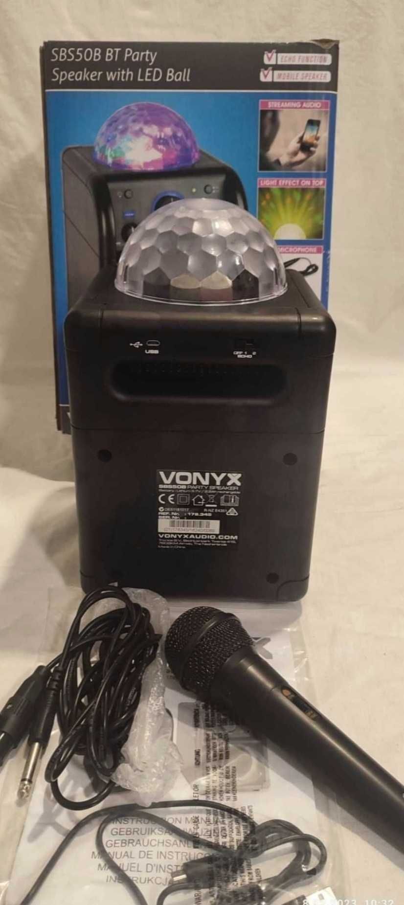 Głośnik bluetooth SBS50B + mikrofon karaoke