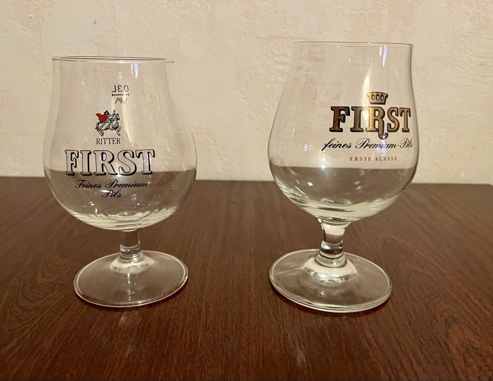 Dwa kieliszki FIRST Feines Premium Pils