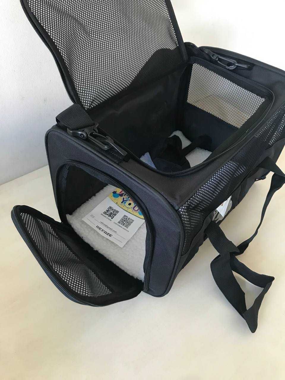 Тканевая переноска для животных котов собак 42x28x28 см
