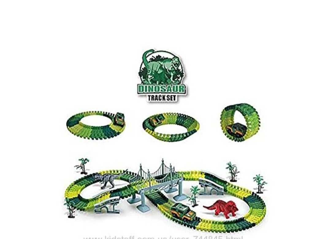 Динозавр Dino World Дитяча гнучка гонка Авто Трек Іграшки Динозавр