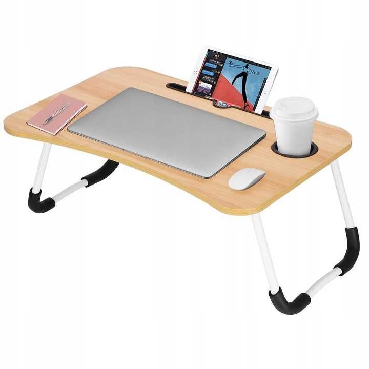 Stolik Pod Laptopa do Łóżka Mały Mobilny Składany Podstawka