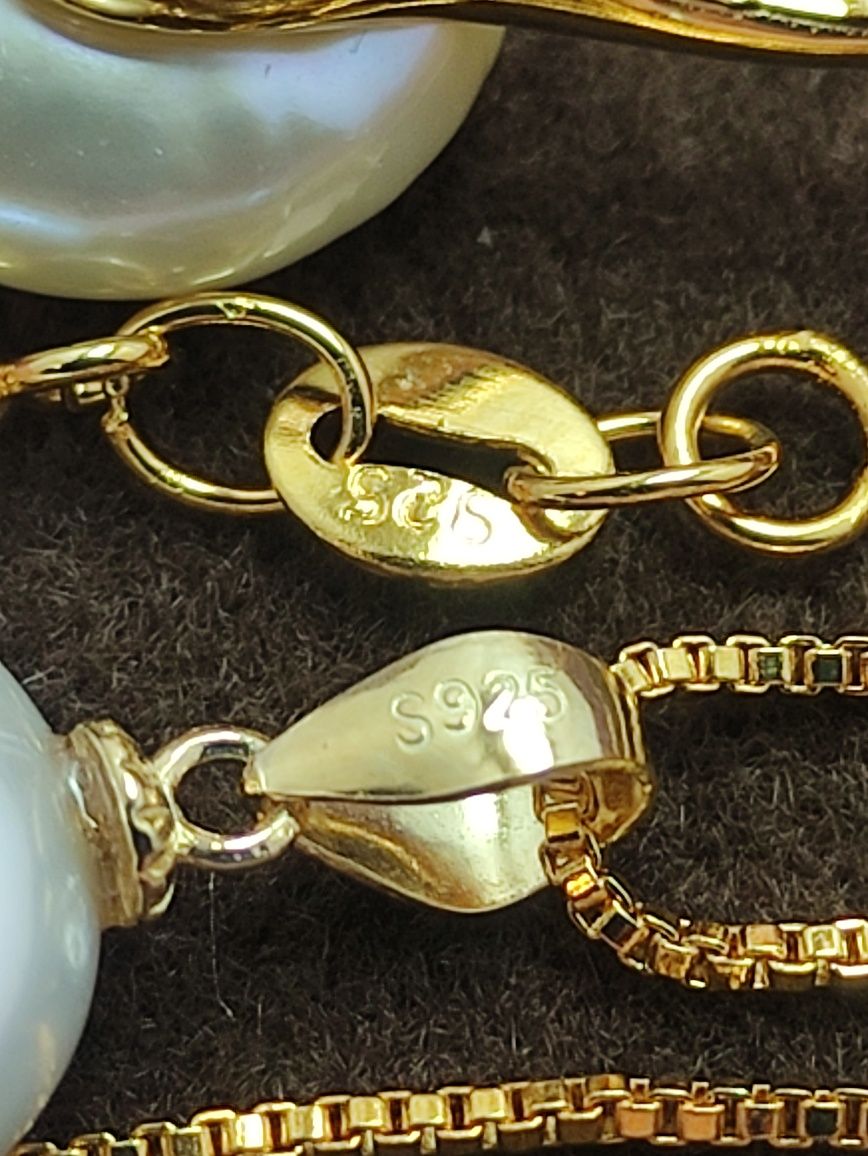 Komplet bizuterii srebro 925 z perłami naturalnymi