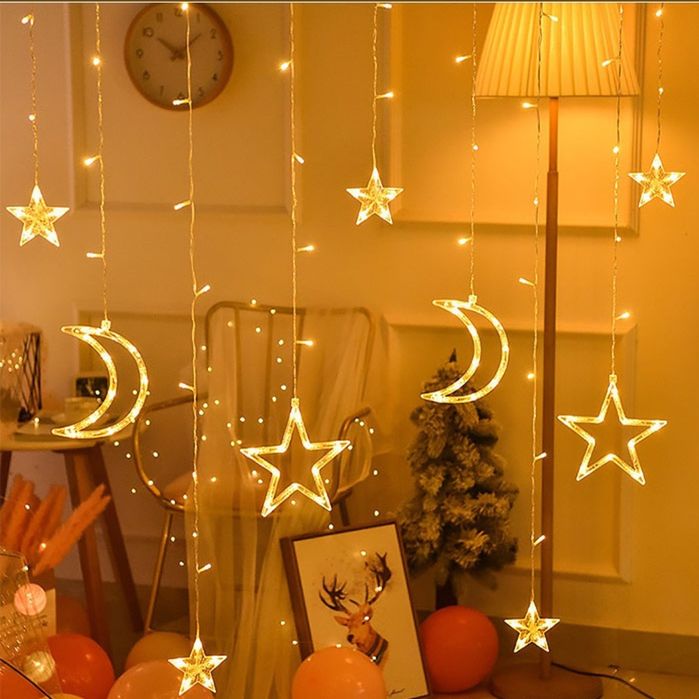 Світлодіодна штора "Місячна ніч" - теплий білий Гірлянда Гірлянда-штор
