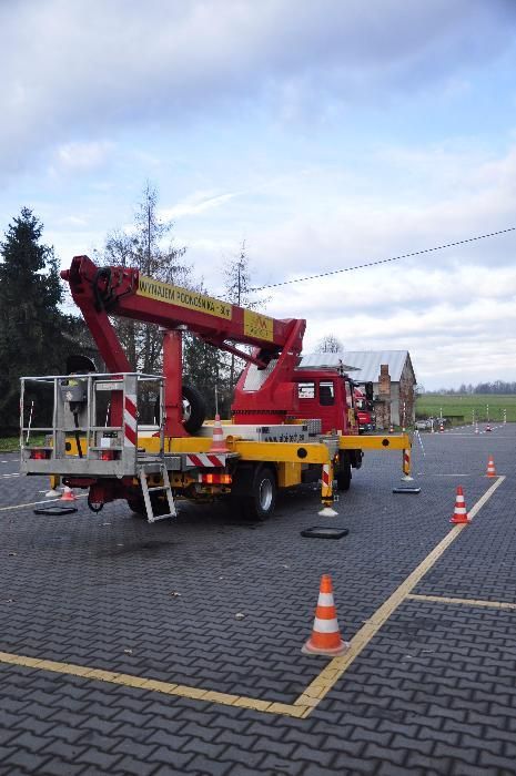 podnośnik koszowy zwyżka dźwig 20 m 30 m wycinka