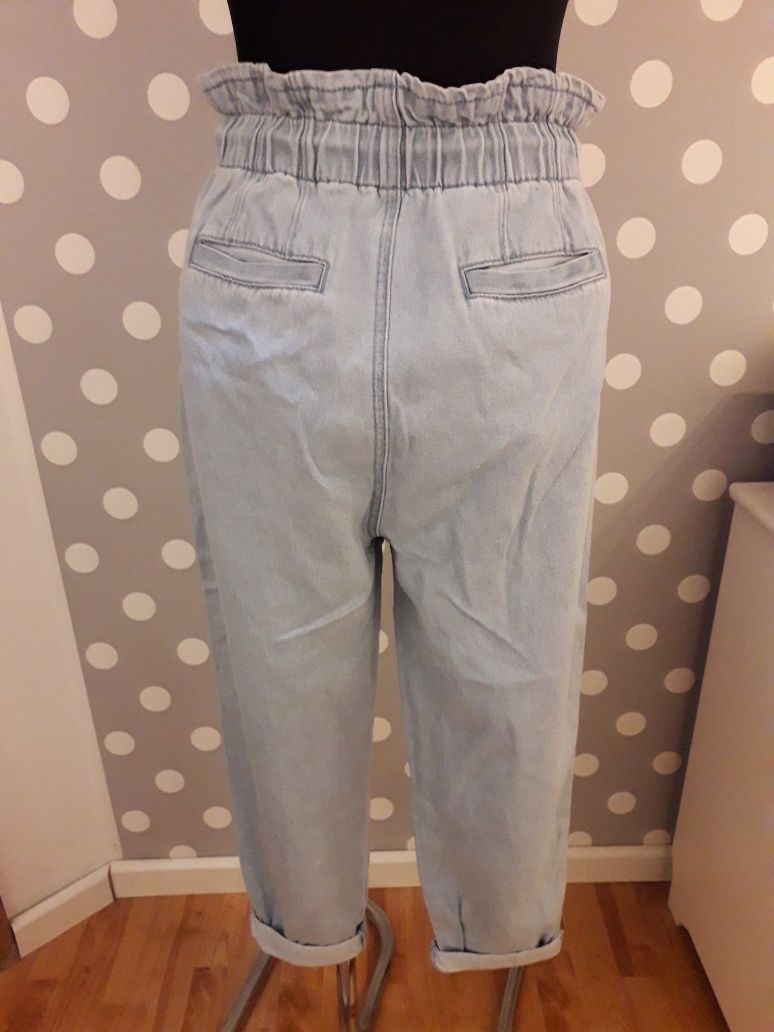 Spodnie buggy Stradivarius S wysoki stan