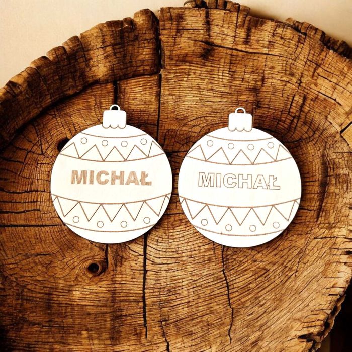 Zestaw Drewnianych Bombek, Baniek Do Malowania, OZDOBY ŚWIĄTECZNE, DIY