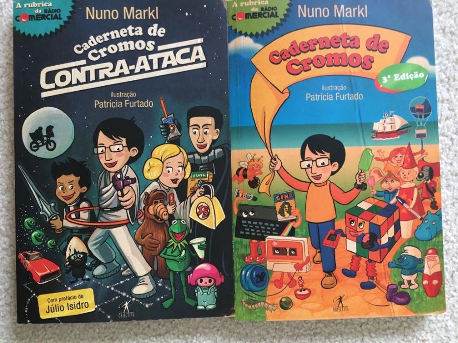 Livros Caderneta de Cromos autografados